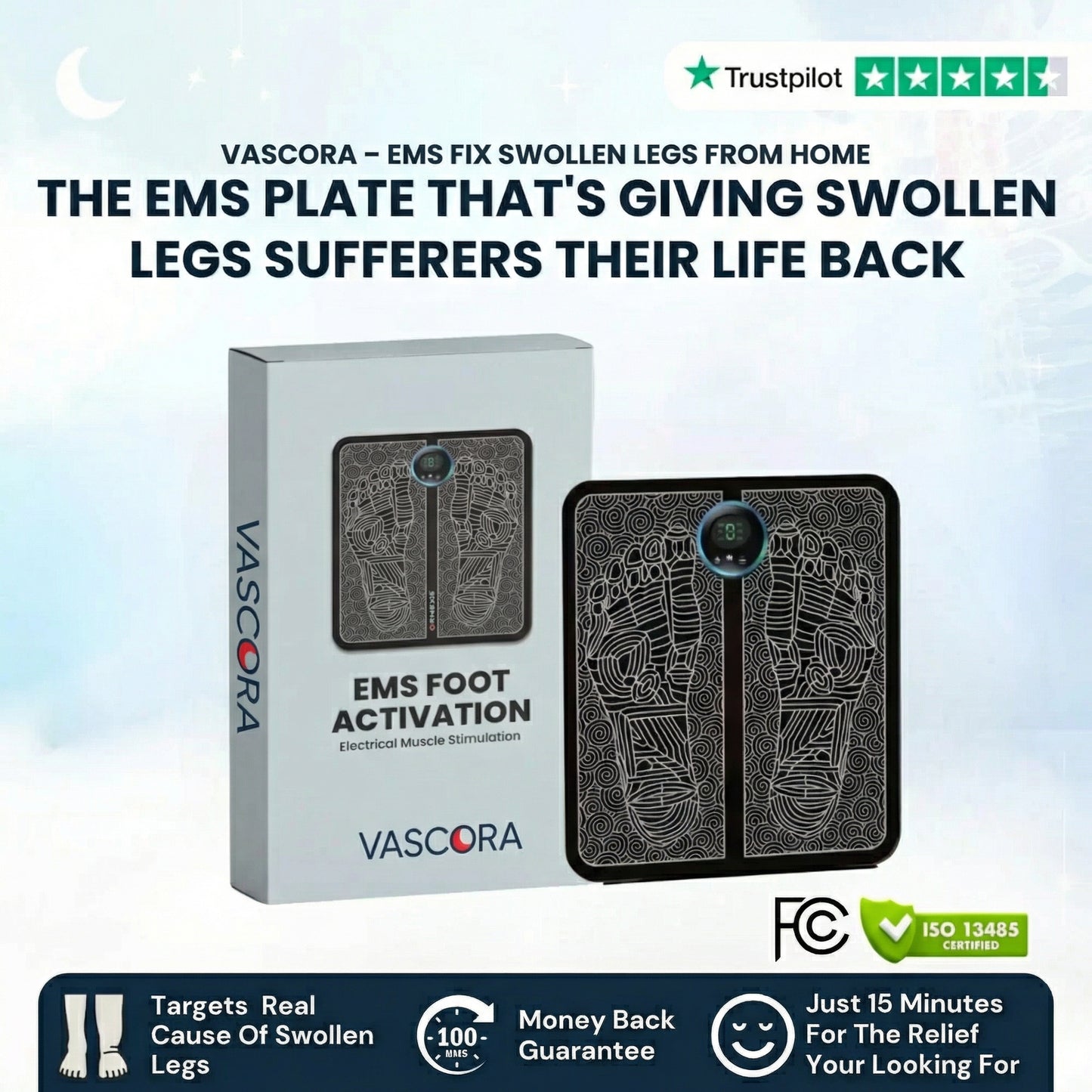 VASCORA - EMS FIX SWOLLEN LEGS FROM HOME